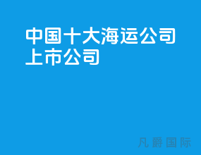 中国十大海运公司上市公司
