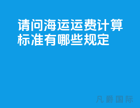 请问海运运费计算标准有哪些规定