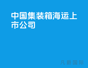中国集装箱海运上市公司