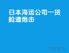 日本海运公司一货船遭炮击