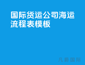 国际货运公司海运流程表模板