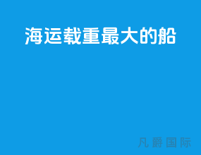 海运载重最大的船