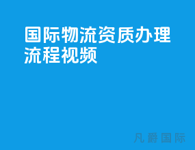 国际物流资质办理流程视频