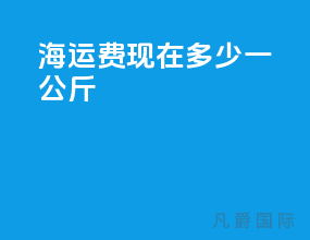 海运费现在多少一公斤