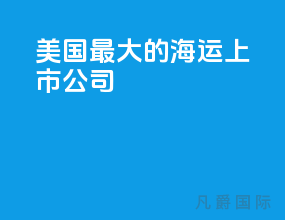 美国最大的海运上市公司