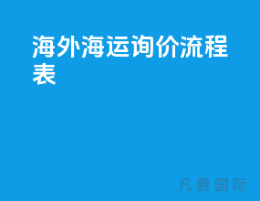 海外海运询价流程表