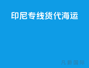 印尼专线货代海运