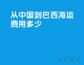 从中国到巴西海运费用多少