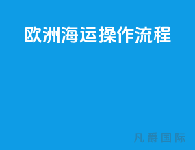 欧洲海运操作流程