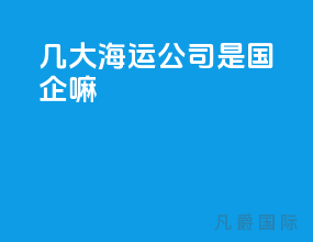 几大海运公司是国企嘛