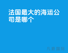 法国最大的海运公司是哪个