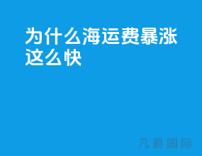 为什么海运费暴涨这么快