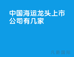 中国海运龙头上市公司有几家