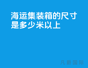 海运集装箱的尺寸是多少米以上