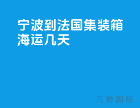 宁波到法国集装箱海运几天