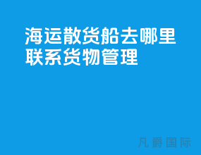 海运散货船去哪里联系货物管理