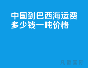 中国到巴西海运费多少钱一吨价格