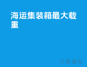 海运集装箱最大载重