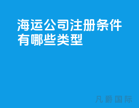 海运公司注册条件有哪些类型
