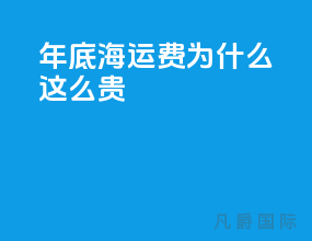 年底海运费为什么这么贵