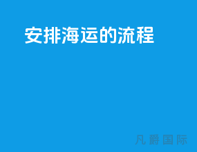 安排海运的流程