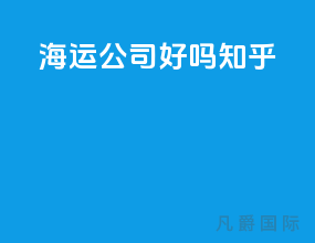 海运公司好吗知乎