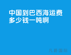 中国到巴西海运费多少钱一吨啊
