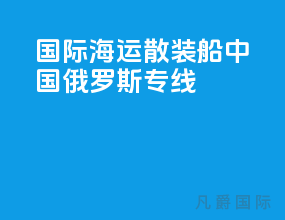国际海运散装船中国俄罗斯专线