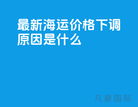 最新海运价格下调原因是什么