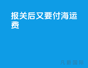 fob报关后又要付海运费