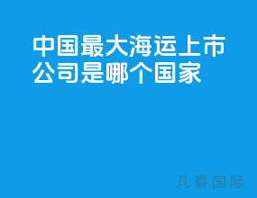 中国最大海运上市公司是哪个国家