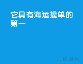 它具有海运提单的第一
