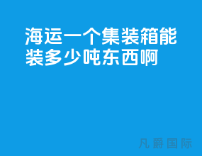 海运一个集装箱能装多少吨东西啊