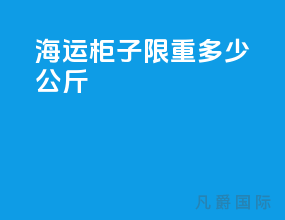 海运柜子限重多少公斤