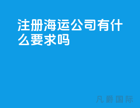 注册海运公司有什么要求吗