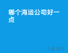 哪个海运公司好一点