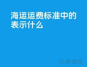 海运运费标准中的w m表示什么