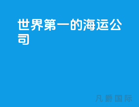 世界第一的海运公司