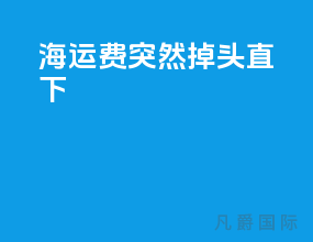 海运费突然掉头直下