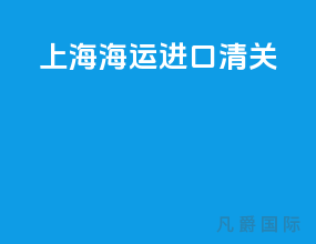 上海海运进口清关