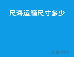 20尺海运箱尺寸多少