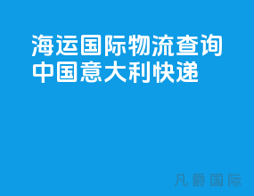 海运国际物流查询中国意大利快递