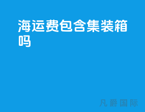 海运费包含集装箱吗