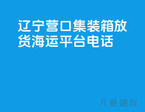 辽宁营口集装箱放货海运平台电话