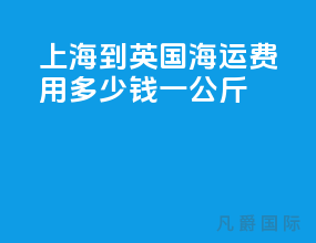 上海到英国海运费用多少钱一公斤