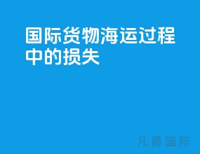 国际货物海运过程中的损失