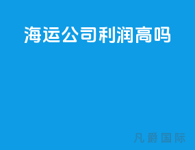 海运公司利润高吗