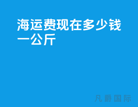 海运费现在多少钱一公斤