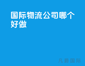 国际物流公司哪个好做