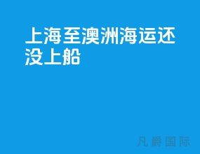 上海至澳洲海运还没上船